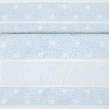 RICO Design Handtuch 50x100 cm hellblau mit weißen Punkten