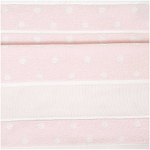 RICO Design Handtuch 50x100 cm rosa mit weißen Punkten