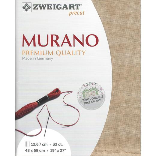 ZWEIGART 32ct Murano Vintage Precut milchkaffee Fb 3009